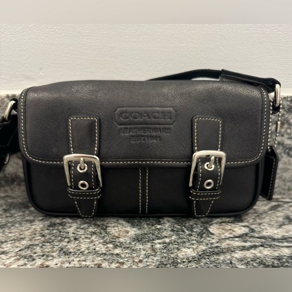 Coach | Bags | Coach Black Baguette Leatherware Small